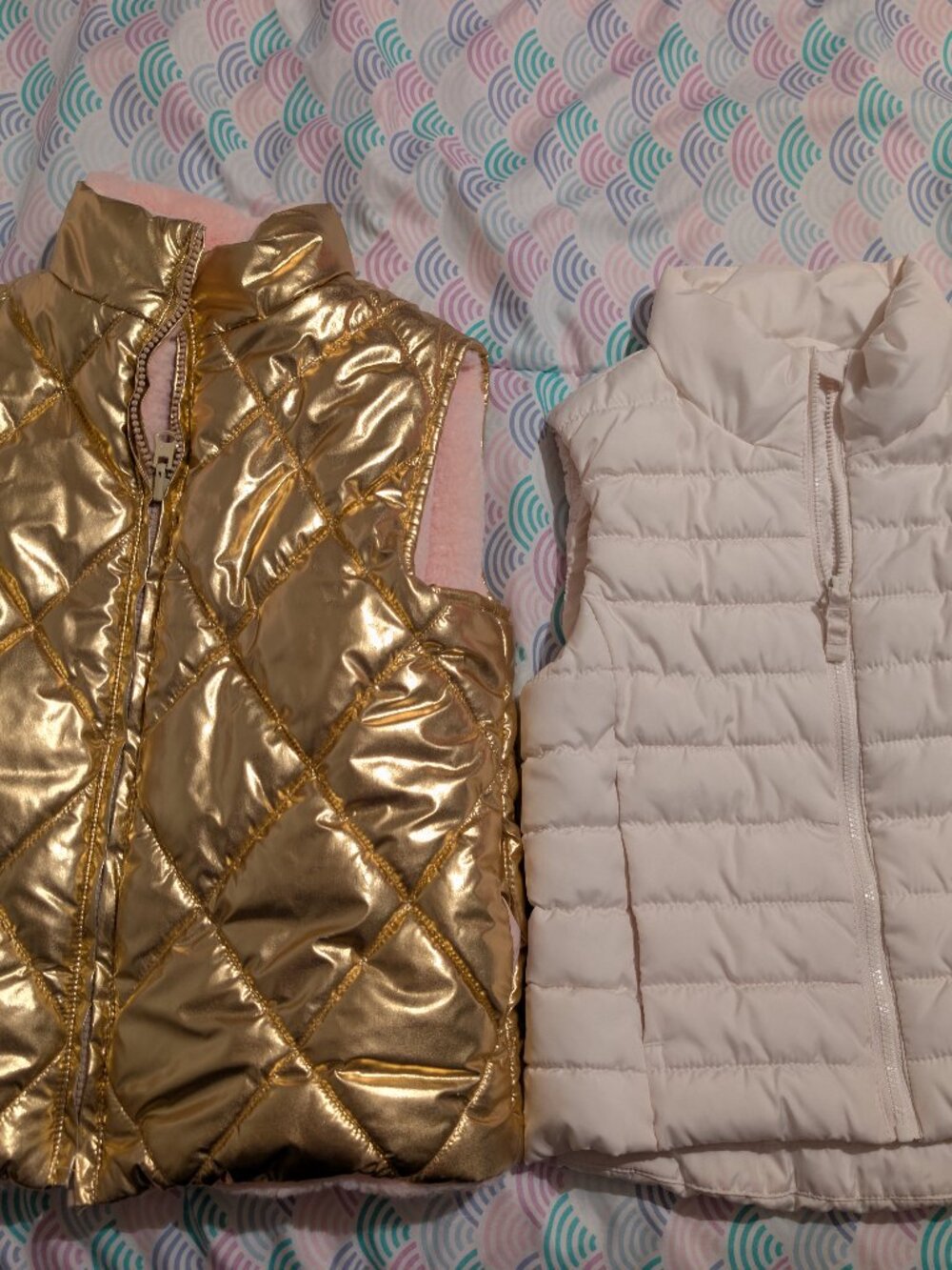 Puffy vest kids LOT (2) size 6-7